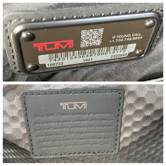 Tumi Alpha Bravo Tyndall Black Nylon Leather Utility Backpack Unisex Travel Bag - Picture 14 of 16